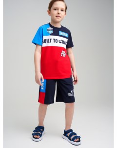 Комплект трикотажный для мальчиков фуфайка футболка шорты Playtoday tween