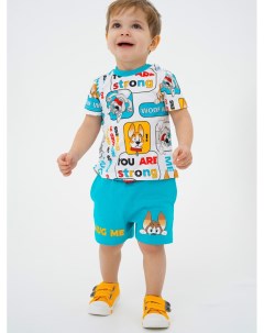 Комплект детский трикотажный для мальчиков фуфайка футболка шорты Playtoday baby