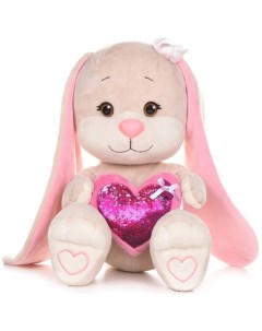 Мягкая игрушка Зайка с розовым сердцем 50 см Jack&lin