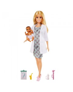 Игровой набор Кукла Барби доктор педиатр с малышом пациентом Barbie