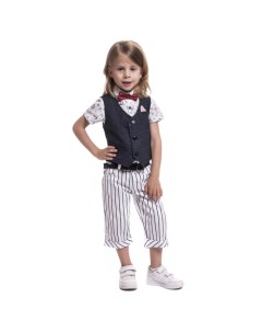 Комплект одежды для мальчика бриджи рубашка жилет ремень бабочка G KOMM18 Cascatto