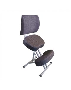 Коленный стул со спинкой и повышенной мягкостью СК2 2 серый корпус Олимп
