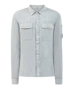 Рубашка из тонкого льна с накладными карманами и линзой C P C.p. company