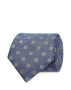 Шелковый галстук с вышитым жаккардовым узором Canali