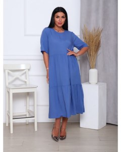 Платье штапельное Перузия голубое Инсантрик