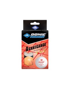 Мячики для настольного тенниса Avantgarde 3 40 6 штук 608533 белый оранжевый Donic