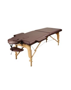 Массажный стол складной 2 с деревянный 70 см темно коричневый Atlas sport
