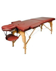 Массажный стол складной 2 с деревянный 70 см бургунди Atlas sport