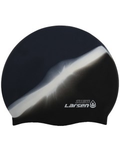 Шапочка для плавания MC35 силикон черный белый Larsen