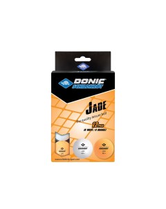 Мячики для настольного тенниса Jade 40 12 штук 618045 белый оранжевый Donic