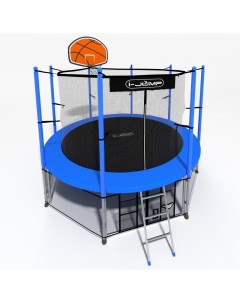 Батут Classic Basket 8FT 244 см с нижней сетью и лестницей синий I-jump