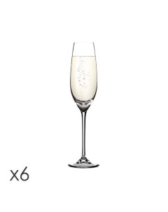 Набор бокалов для шампанского sommelier 210мл 6шт Tescoma