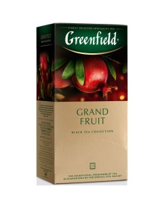 Чай черный Grand Fruit с ароматом граната 25 пакетиков Greenfield