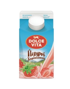 Йогурт клубничный 2 5 450 г Dolce vita