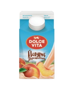 Йогурт персиковый 2 5 450 г Dolce vita