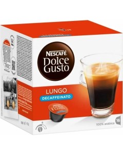 Кофе в капсулах Dolce Gusto Lungo Decaffelnato 112г 16 капсул Nescafe