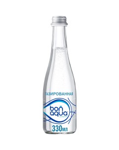 Вода питьевая газированная 0 33 л стеклянная бутылка Bon aqua