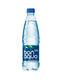 Вода питьевая газированная 0 5 л ПЭТ Bon aqua