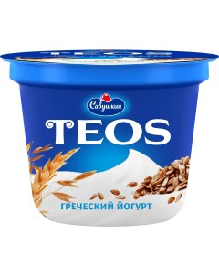 Йогурт греческий Злаки с клетчаткой льна 2 250 г Teos