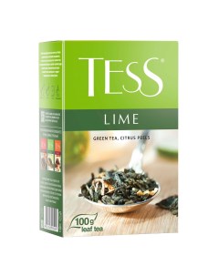 Чай зеленый Lime с цедрой цитрусовых листовой 100 г Tess
