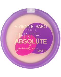 Пудра Teinte Absolute matte компактная матирующая подходит для проблемной кожи тон 01 розово бежевый Vivienne sabo