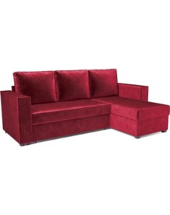 Угловой диван Рим бархат красный STAR VELVET 3 DARK RED Mebel ars