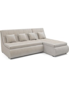 Угловой диван Дубай бархат бежевый STAR VELVET 6 LIGHT Beige Mebel ars