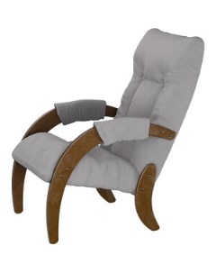 Кресло для отдыха Модель 61 Ткань ультра смок каркас орех антик Мебелик