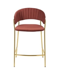 Полубарный стул Turin терракотовый с золотыми ножками FR 0915 Bradex