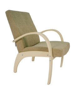 Кресло для отдыха Денди шпон Ткань ультра санд каркас дуб шампань шпон Мебелик