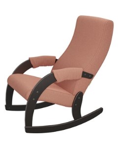 Кресло качалка Модель 67М Ткань руна корал Каркас венге Мебелик
