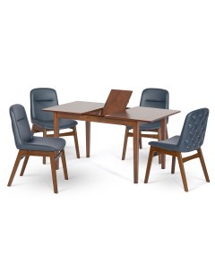 Комплект обеденный стол раздвижной manukan арт lwm sf 12808s53 e300 4 креслаbangi navy blue арт lwlw Ecodesign