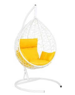 Подвесное кресло кокон sevilla белый каркас подвесное кресло кокон sevilla белый желтая подушка sev  L'aura