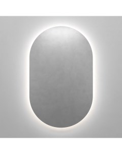 Овальное зеркало с нейтральной подсветкой nolvis nf led s серый 50x80x2 см Genglass