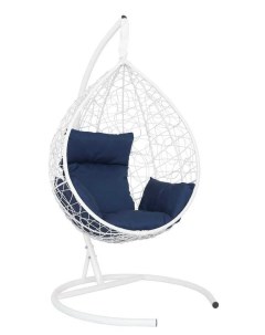 Подвесное кресло кокон sevilla белый каркас подвесное кресло кокон sevilla белый темно синяя подушка L'aura