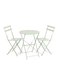 Комплект стола и двух стульев бистро светло зеленый зеленый 59x71x59 см Stoolgroup