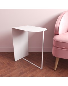 Приставной столик металлический formeo белого цвета белый 30x55x45 см Genglass
