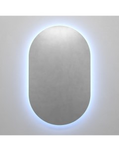 Овальное зеркало с холодной подсветкой nolvis nf led s серый 50x80x2 см Genglass