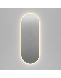 Овальное зеркало с тёплой подсветкой nolvis nf led m серый 50x135x2 см Genglass