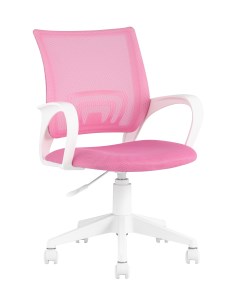 Кресло офисное topchairs st basic w розовый крестовина пластик белый розовый 63x89x60 см Stool group