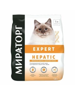 Expert Hepatic полнорационный сухой корм для кошек Бережная забота о здоровье печени Мираторг