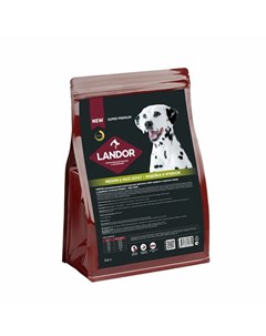 Сухой корм для взрослых собак cредних и крупных пород полнорационный c индейкой и ягненком 3 кг Landor
