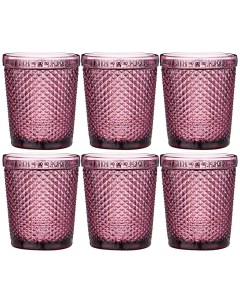 Набор стаканов Гранат розовый 6 шт 240 мл стекло Lefard
