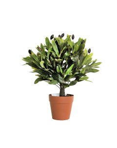 Растение искусственное Олива размер h50см пластиковое кашпо Green belt