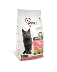 Vitality Сухой корм для взрослых домашних кошек с курицей 5 44 кг 1st choice