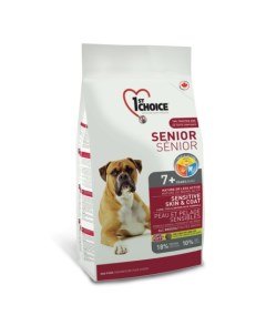 Senior Sensitive Skin Coat All Breeds Сухой корм для пожилых собак всех пород с чувствительной кожей 1st choice