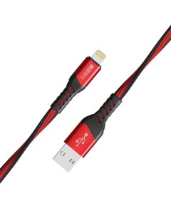 Кабель Lightning InterStep USB Lightning плоский 0 6м Red Black USB Lightning плоский 0 6м Red Black Interstep