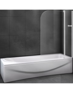 Шторка на ванну Relax 100 R RELAX V 11 100 140 P Bi R профиль Серый стекло рифленое Cezares