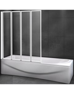 Шторка на ванну Relax 80 RELAX-V-4-80/140-C-Bi профиль Серый стекло прозрачное Cezares