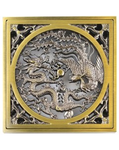 Решетка для трапа Дракон 10x10 21986 Бронза Bronze de luxe